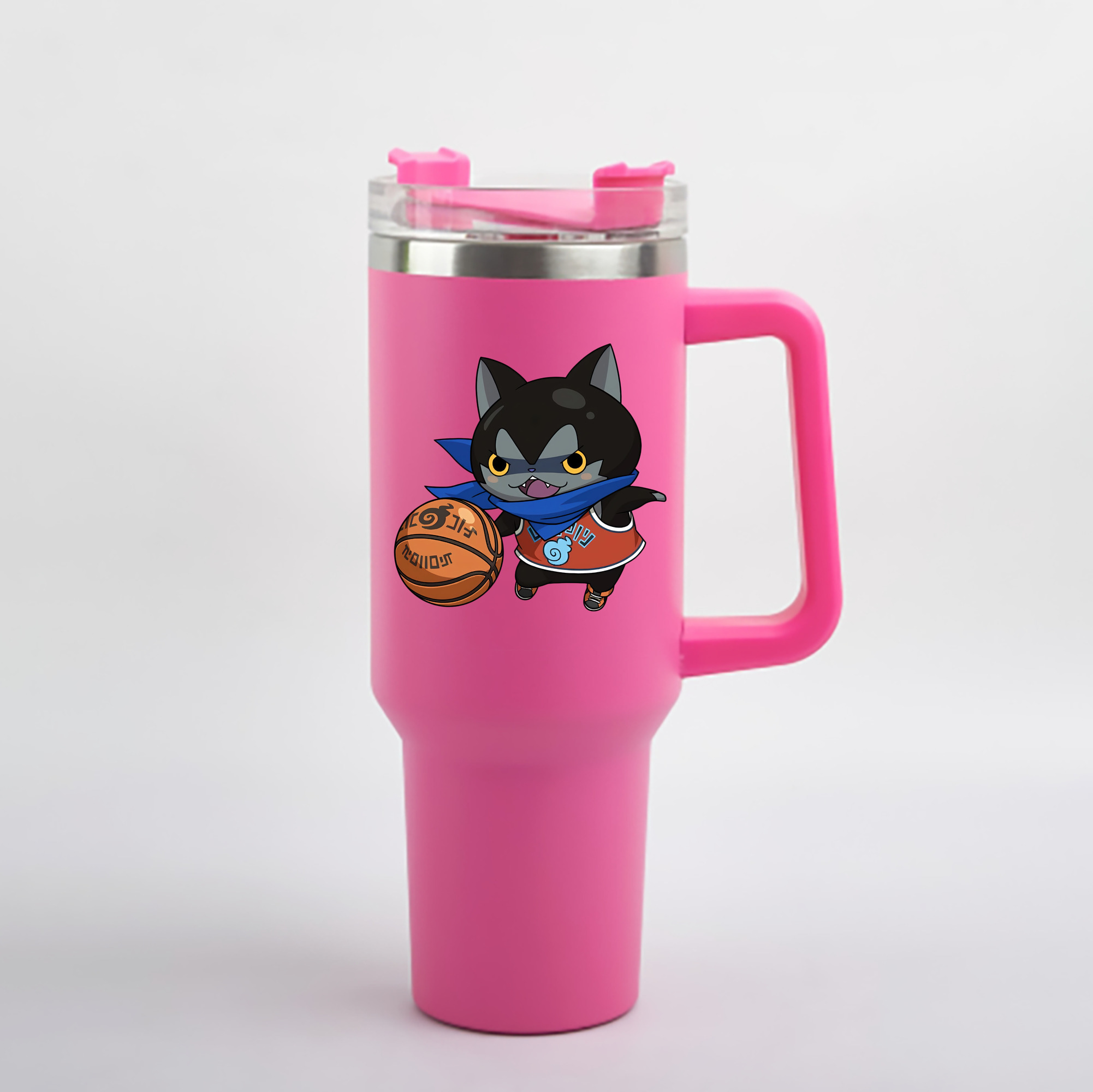 （画像用） 妖怪ウォッチ Yo-kai Watch 1200mL車用タンブラー - クリスタルステッカー（プラスチックストロー付き）